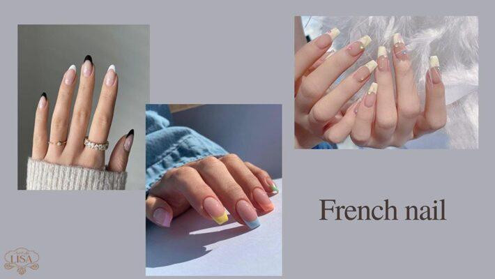 Mẫu móng French tip cổ điển, dễ dàng tự làm tại nhà