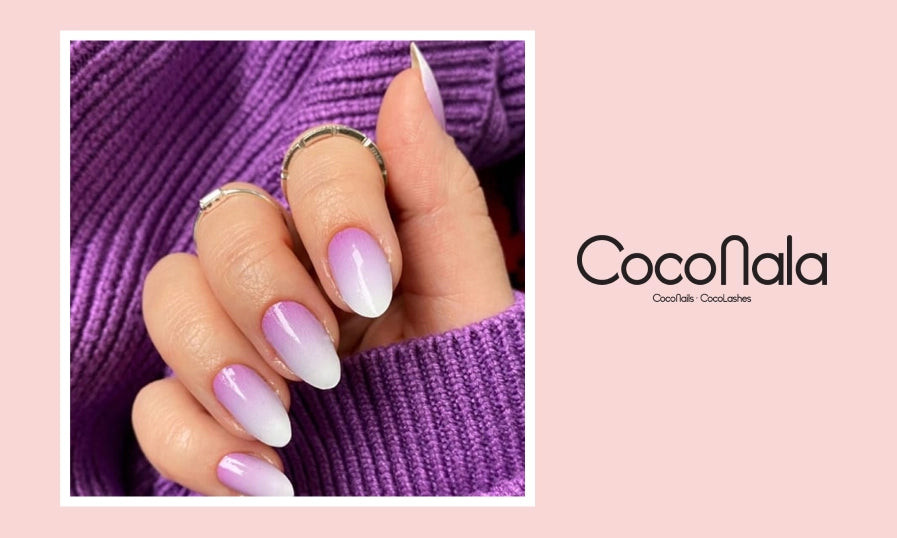 Mẫu móng gradient tông tím