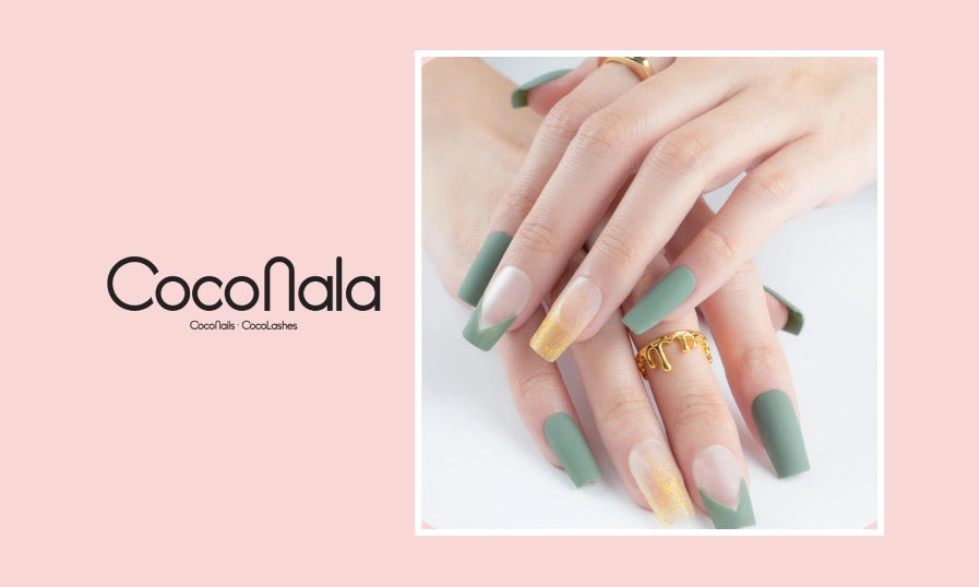 Mẫu móng Pine Tree color blocking