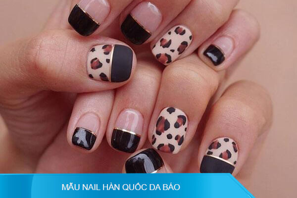 Mẫu móng tay da beo đã hoàn thiện được chăm sóc tỉ mỉ