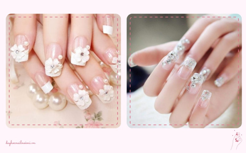 Mẫu móng tay đẹp 2025 cho cô dâu lộng lẫy