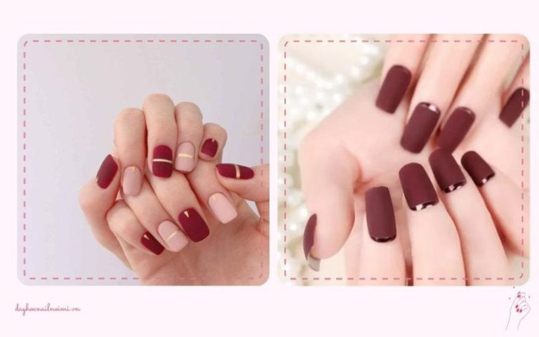 Mẫu móng tay đỏ nhám cho cô nàng hoàn hảo, phong cách hiện đại