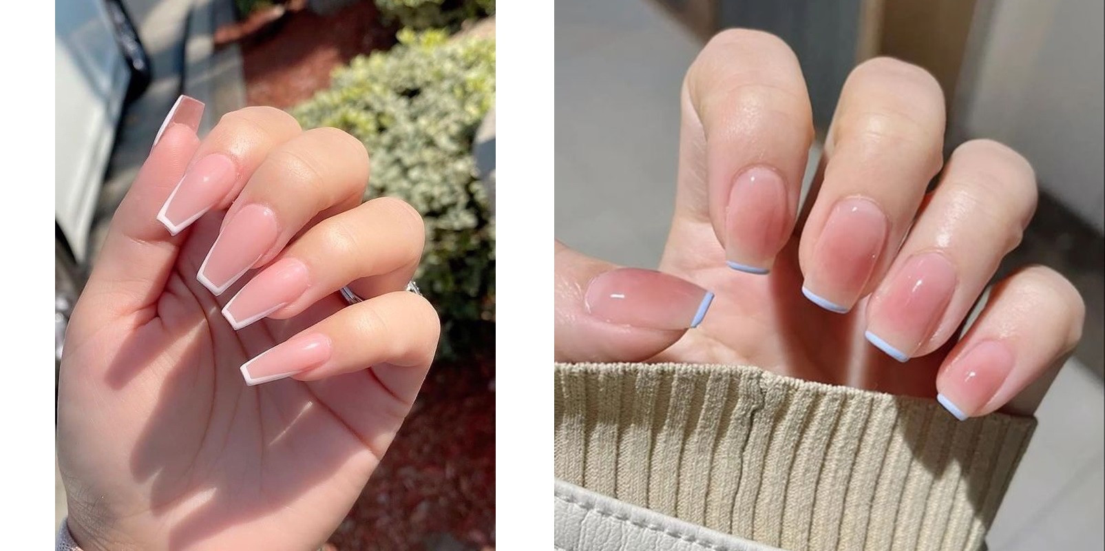 Mẫu móng tay giả sơn thạch hồng trong trẻo, phù hợp cho học sinh