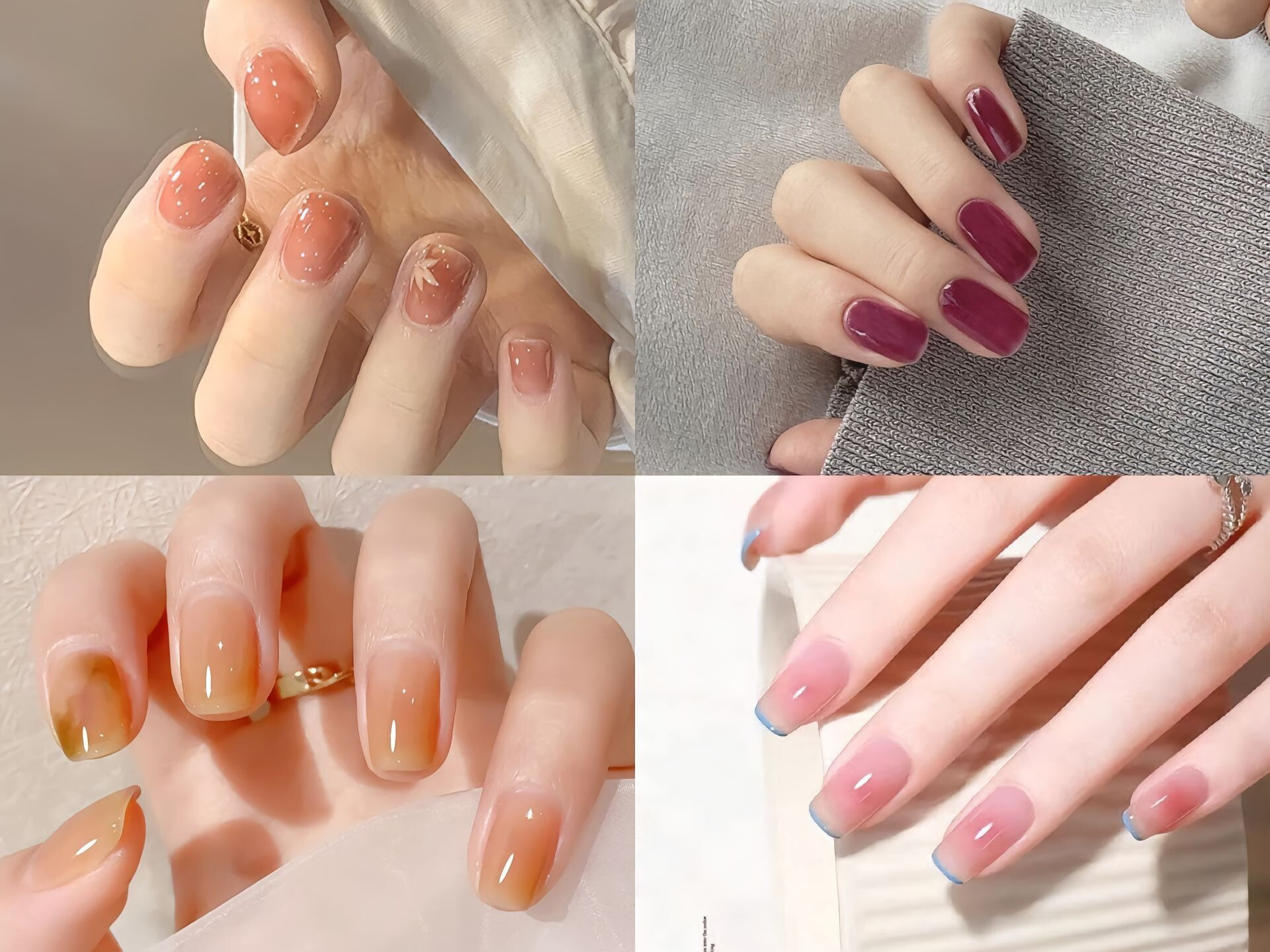 Mẫu móng tay màu thạch cam rực rỡ, sống động mang phong cách tươi trẻ