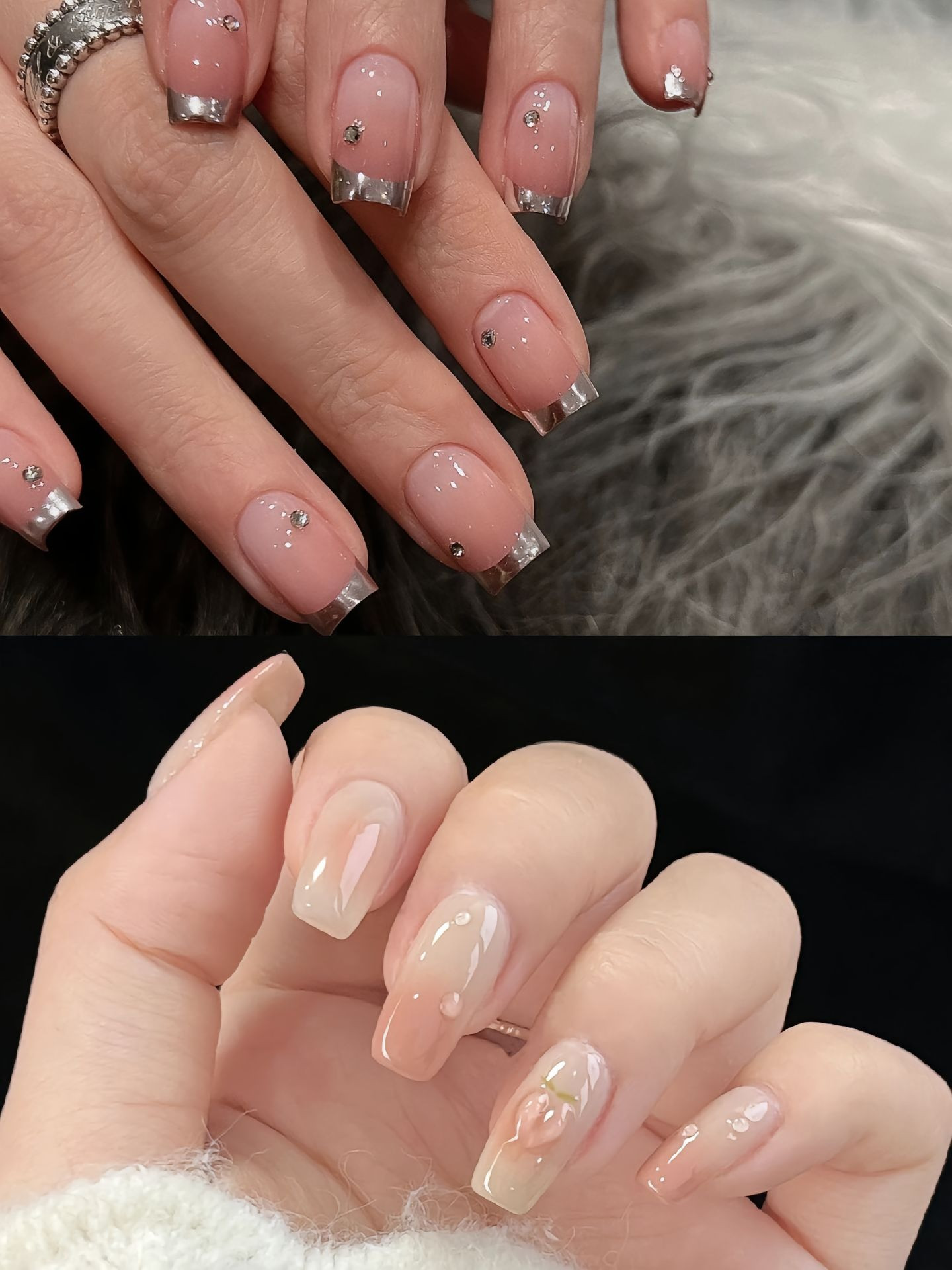 Mẫu móng tay trong suốt French viền trắng thanh lịch, phù hợp phong cách minimalism