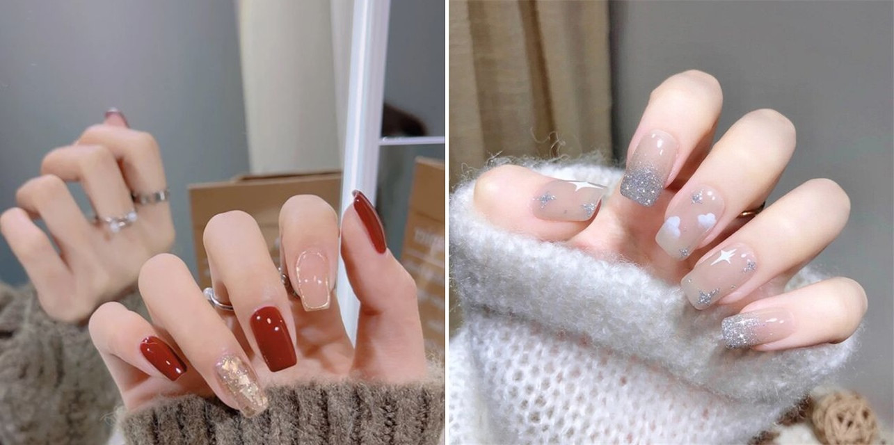 mẫu móng tay xinh đơn giản phong cách nhẹ nhàng