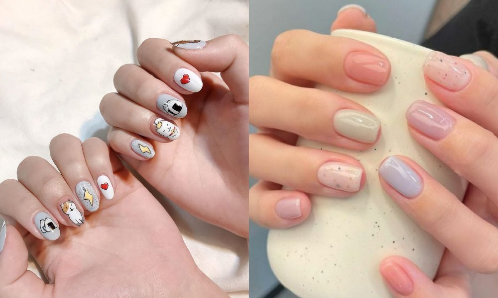 Mẫu nail đẹp 2024 với họa tiết gradient độc đáo