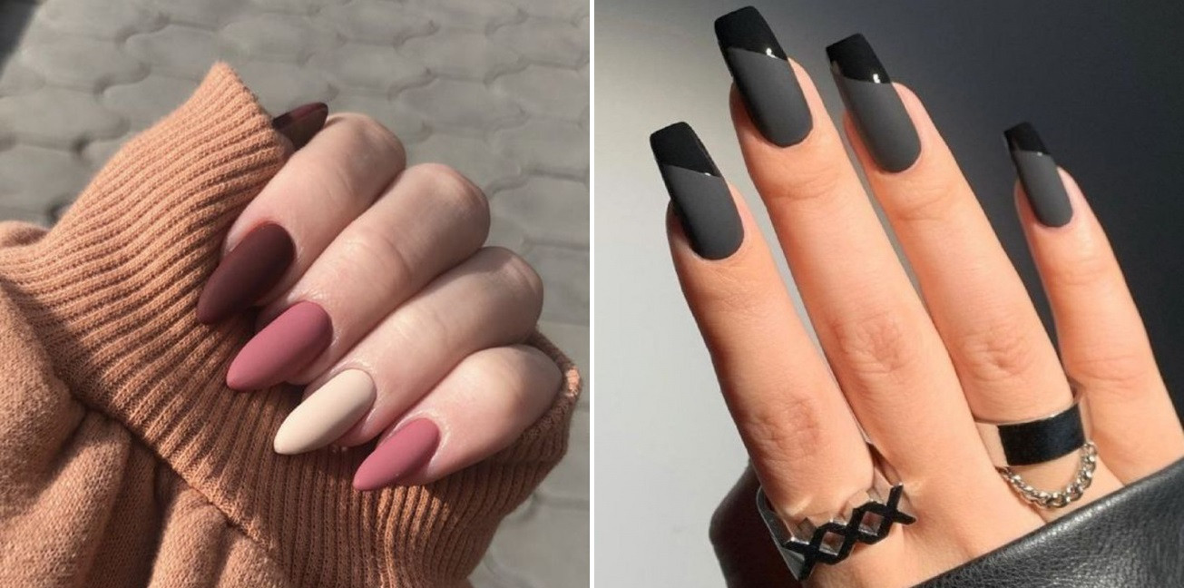 Mẫu nail đẹp sơn lì màu ghi xám, cá tính mạnh mẽ
