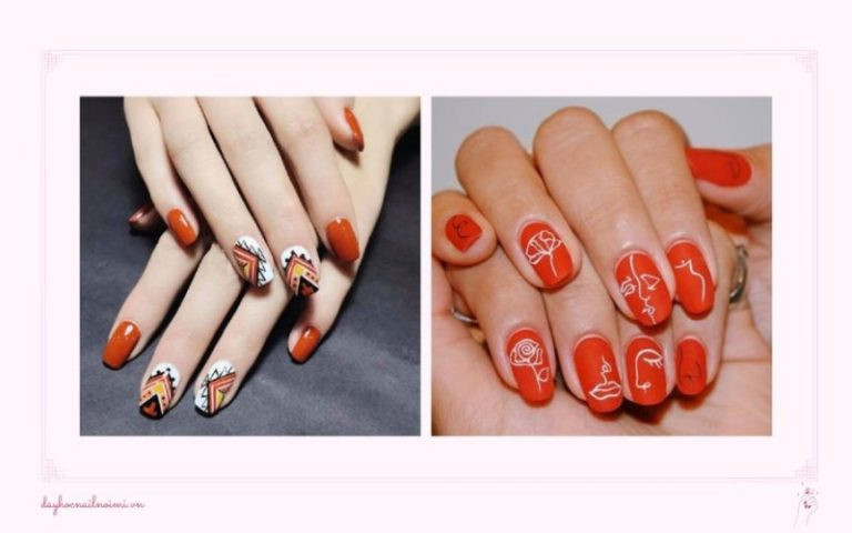 Khám phá 50+ Mẫu Móng Tay Sơn Đỏ Đẹp Quyến Rũ Nhất Tại Ảnh Nail Mẫu nail đỏ cam cho cô nàng cá tính và năng động