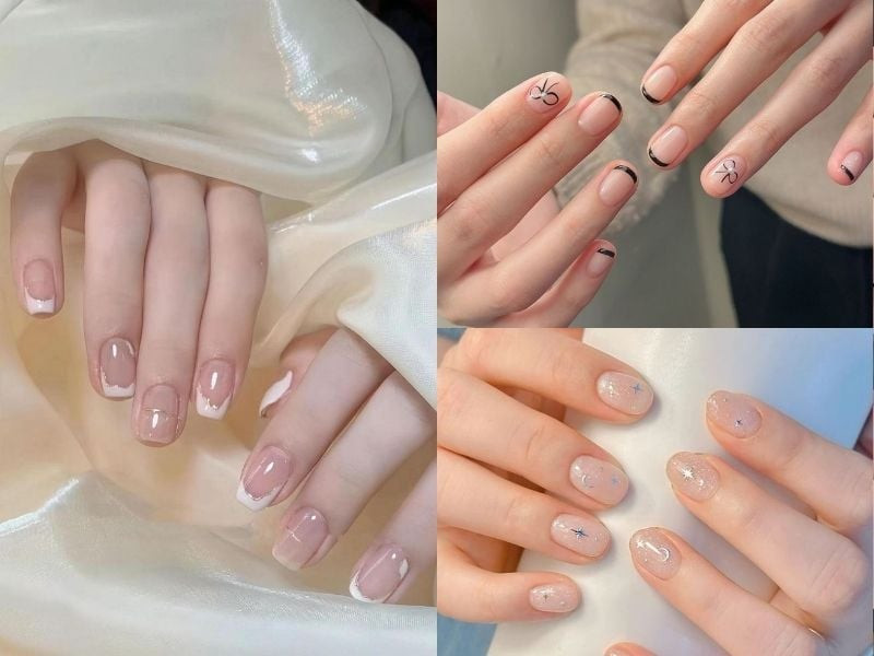 Mẫu nail đơn giản cho móng ngắn tôn da ngăm