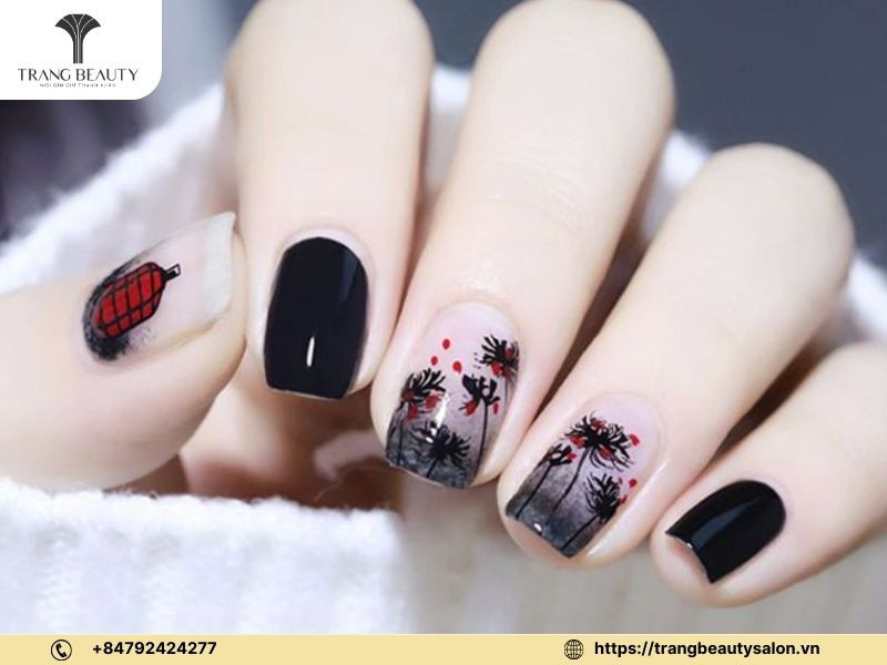 Khám Phá Các Mẫu Vẽ Hoa Móng Tay Đẹp Tuyệt Mỹ Cho Phái Nữ Mẫu nail hoa bỉ ngạn trắng tinh khôi