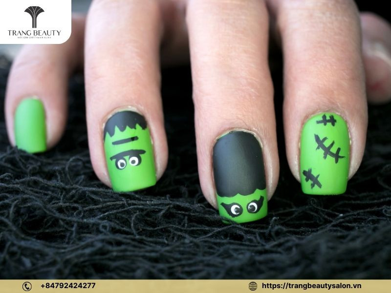 Hướng Dẫn Vẽ Móng Tay Đơn Giản Dễ Thương Tại Nhà Mẫu nail hoạt hình vui nhộn, cá tính và dễ thương