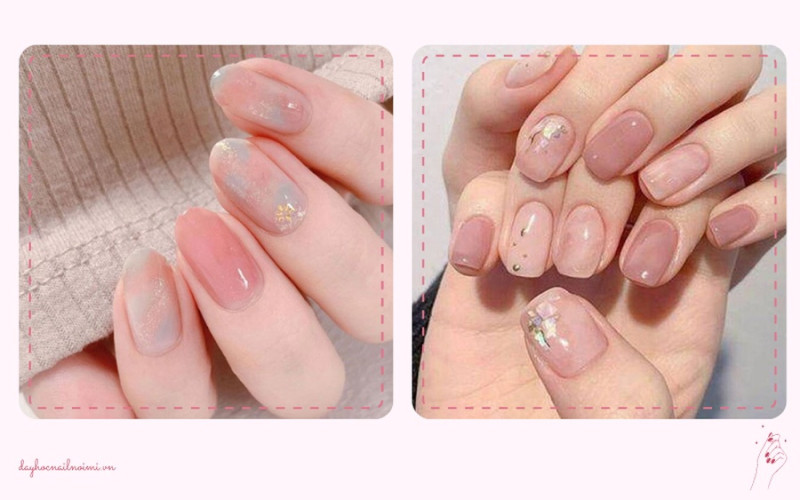 Mẫu nail hồng baby siêu đáng yêu