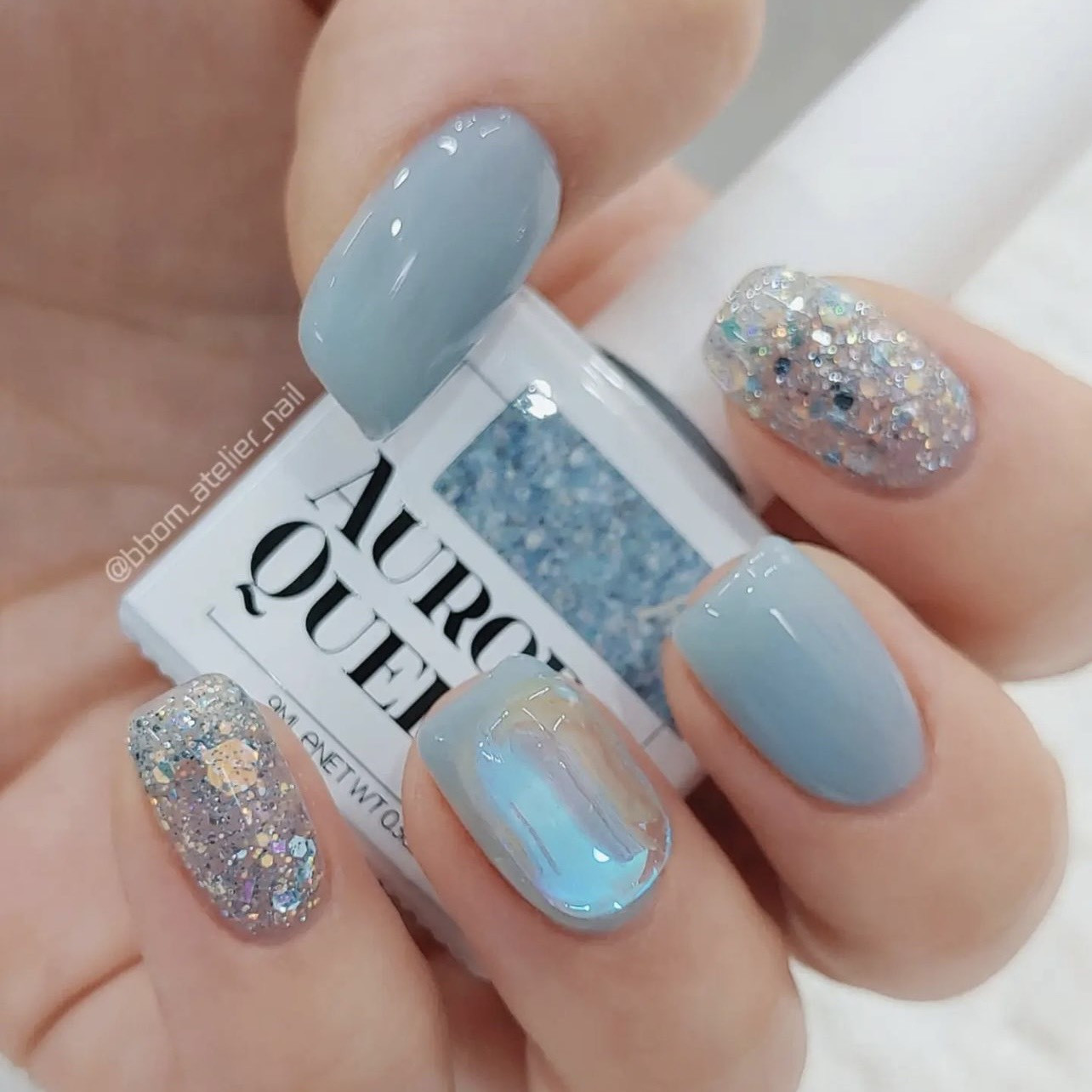 Mẫu nail xanh ngọc pastel quyến rũ của Ảnh Nail