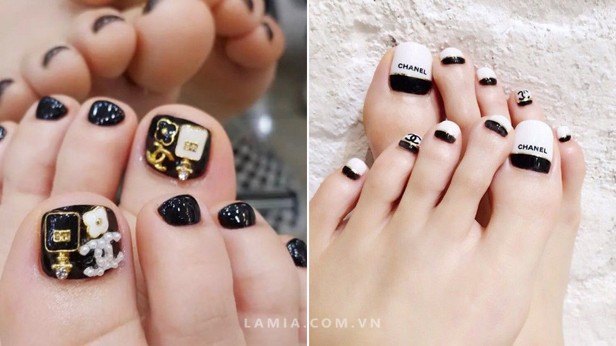 Màu sơn móng chân đẹp 2024 lấy cảm hứng từ Chanel