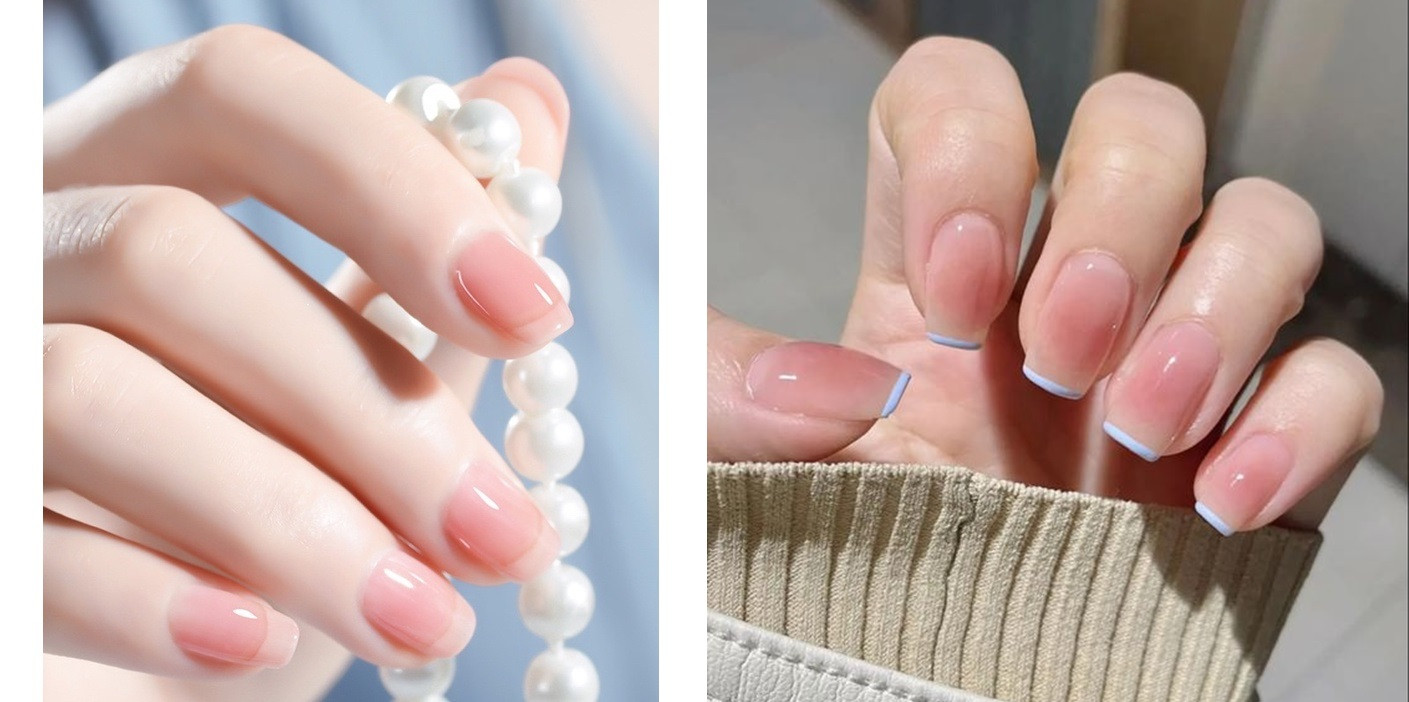 Màu sơn móng tay đẹp kiểu thạch trong trẻo