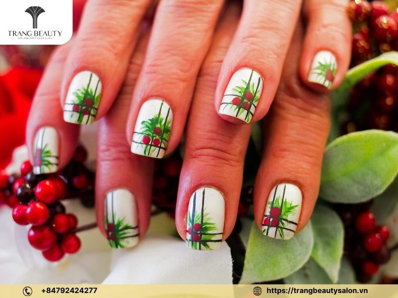 Hướng Dẫn Vẽ Móng Tay Đơn Giản Dễ Thương Tại Nhà Mẫu vẽ móng tay đơn giản dễ thương họa tiết hoa nhỏ