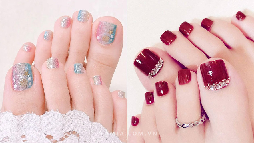 Móng chân sơn gel đẹp