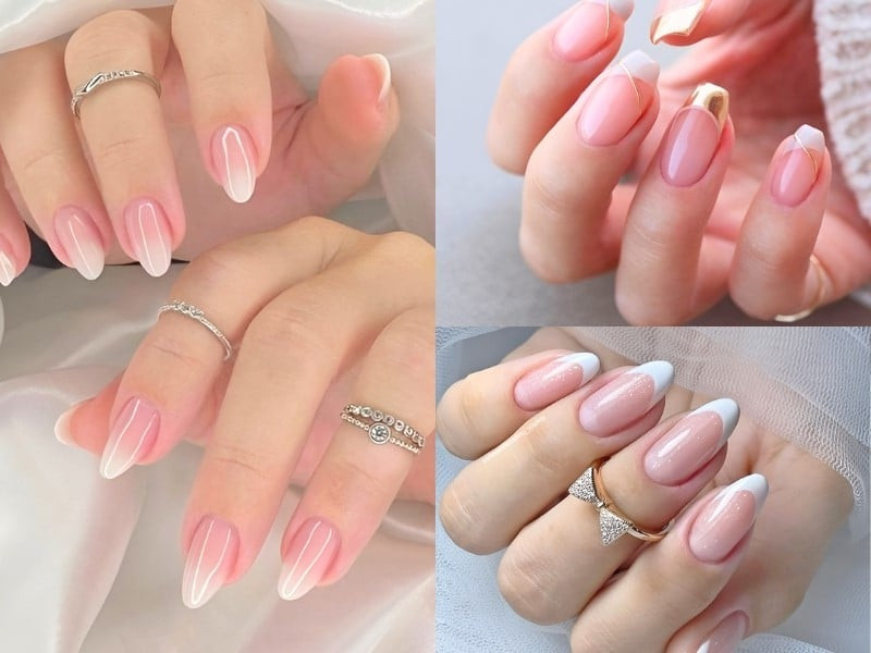 Móng tay cô dâu đẹp French Manicure tinh tế và thanh lịch