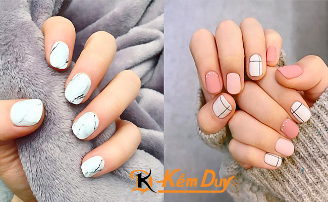 Móng tay form tròn tự nhiên, đơn giản và dễ chăm sóc.
