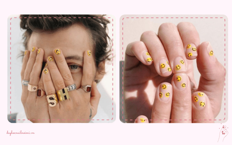 Khám Phá Những Mẫu Móng Tay Sang Trọng, Tinh Tế Năm Nay Móng tay mặt cười vui nhộn