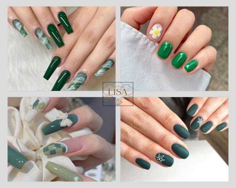 Móng tay màu xanh lá cây tươi mới, biểu tượng của sức sống và sự phát triển, là màu sơn móng tay bổ trợ giúp người mệnh Thổ linh hoạt và sáng tạo hơn.