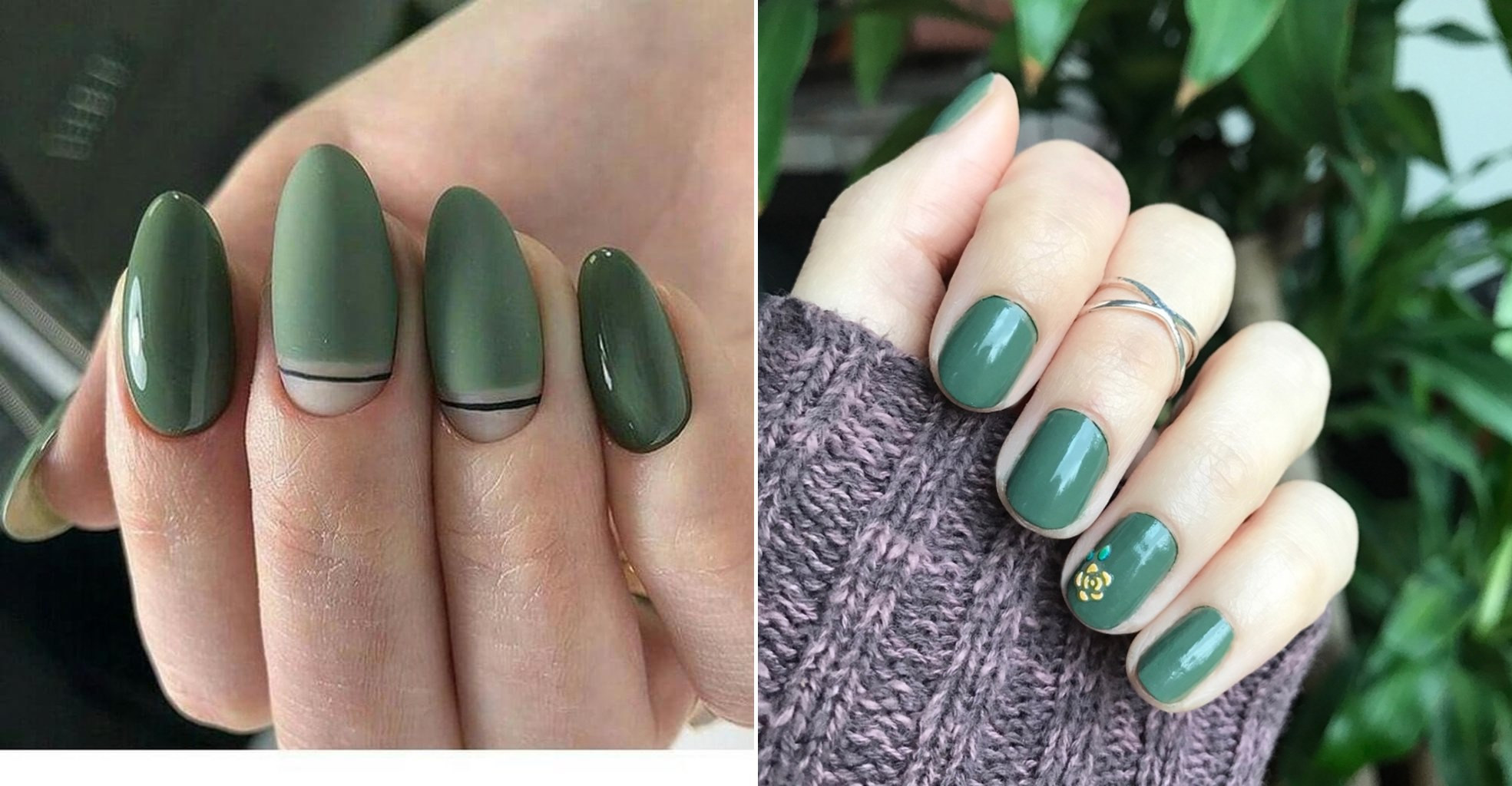 Móng tay màu xanh ngọc bích tươi mát với hiệu ứng gel