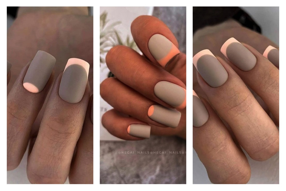 Móng tay nâu nhạt tinh tế cho da ngăm