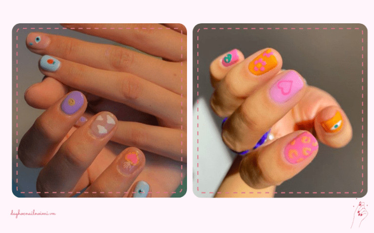 Móng tay nhẹ nhàng cho móng ngắn