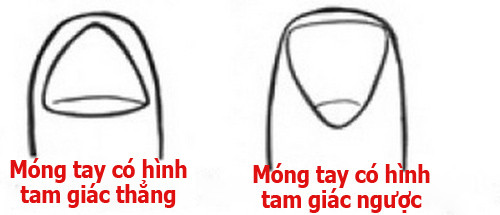 Móng tay nhọn hình tam giác được sơn màu pastel