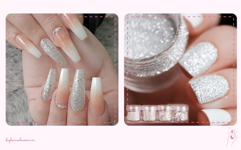 Khám Phá Những Mẫu Móng Tay Sang Trọng, Tinh Tế Năm Nay Móng tay nhũ độc đáo ombre