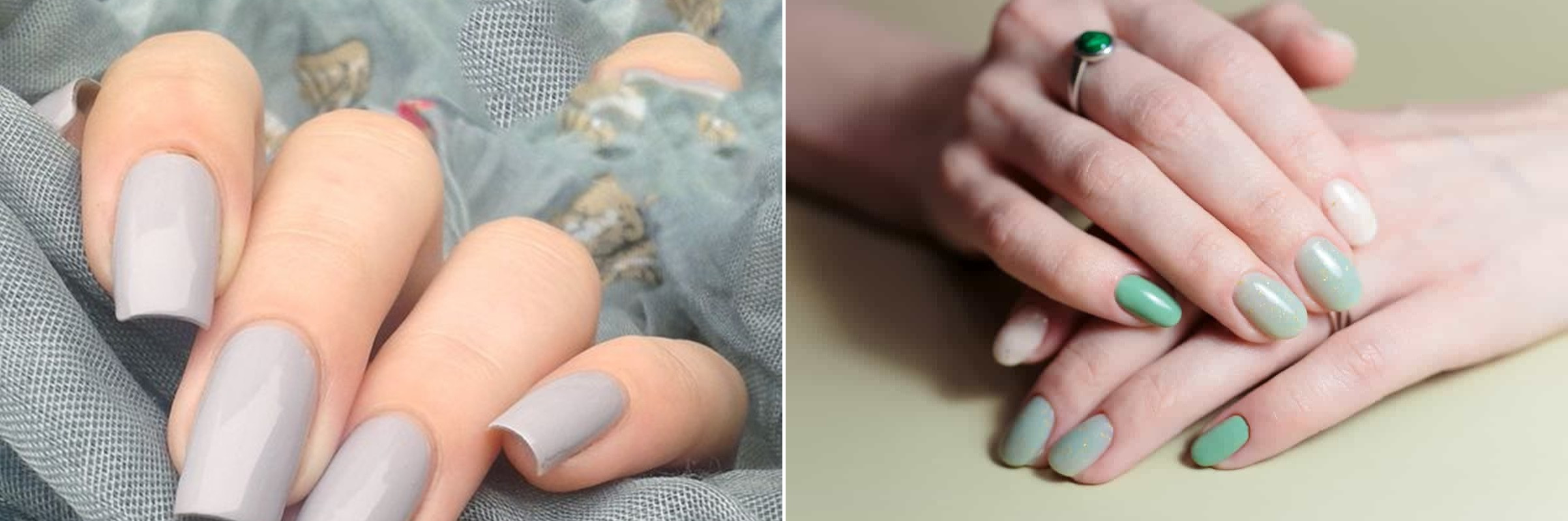 Móng tay xinh màu hồng đất tôn lên làn da trắng hồng