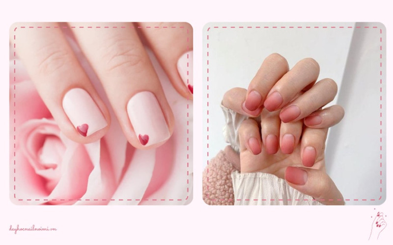 Nail đẹp màu hồng baby hợp với da trắng