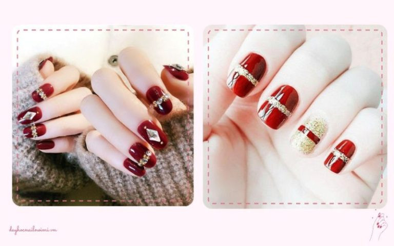 Nail đỏ đô mang đậm phong cách cổ điển