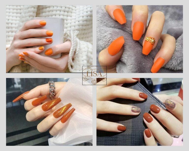 Nail màu cam