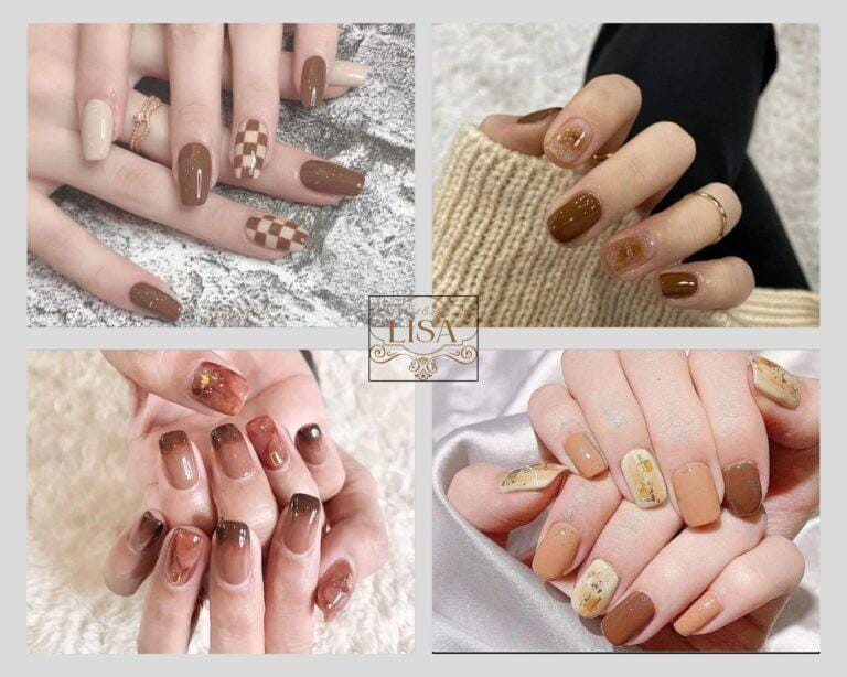 Nail màu nâu đất