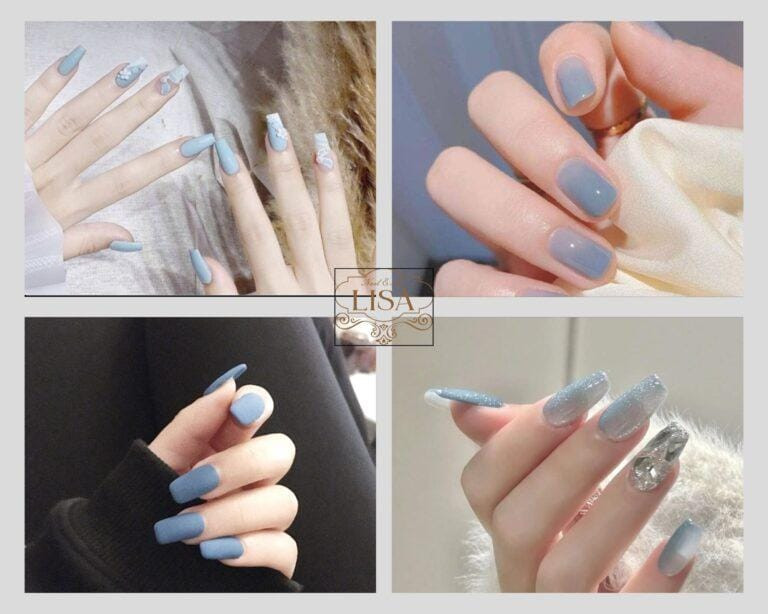 Nail màu xanh dương