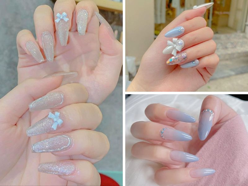 Nên chọn mẫu nail phù hợp với trang phục và phong cách lễ cưới