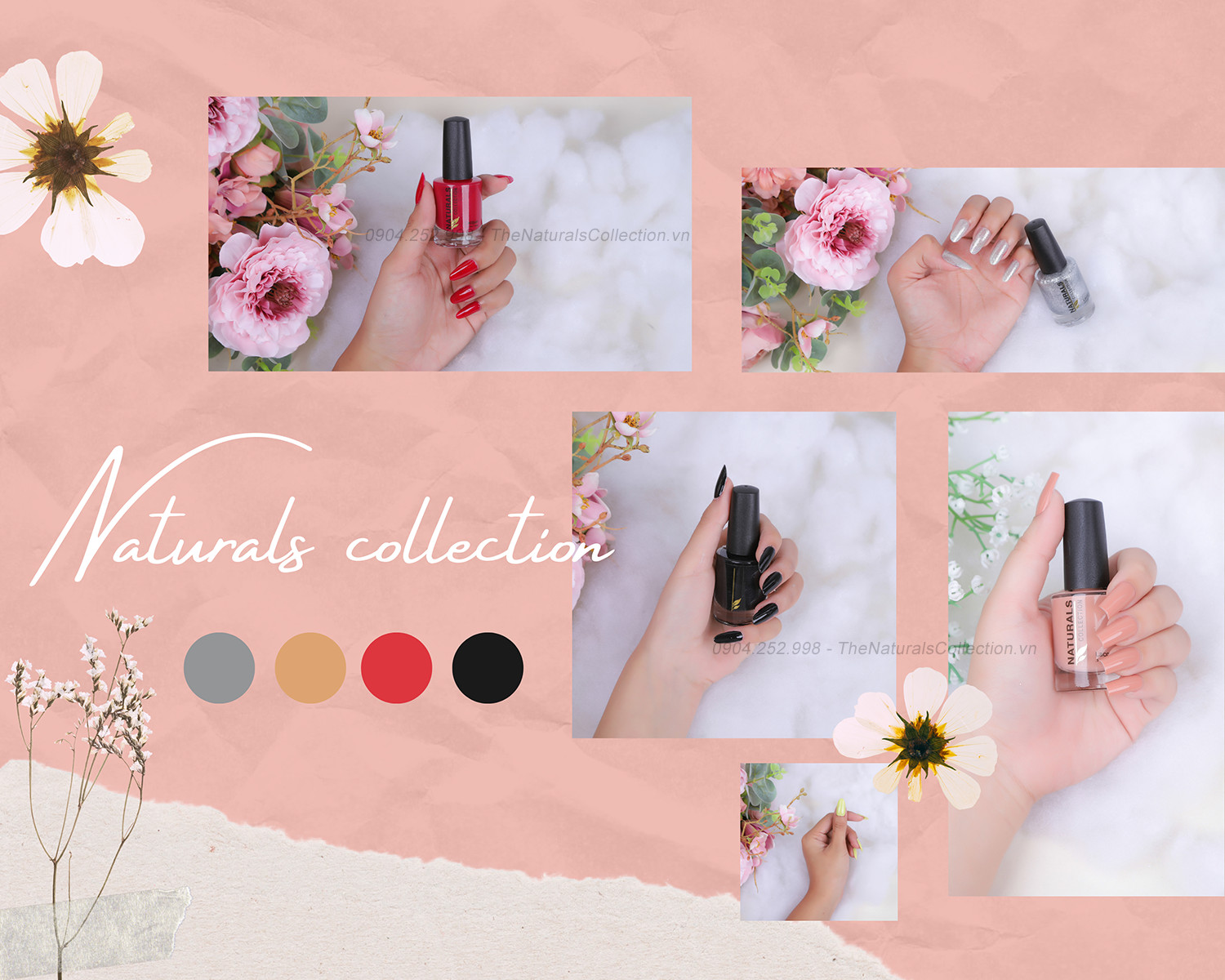 Sắc màu sơn móng tay hồng nhạt hữu cơ cho bộ nail tinh tế