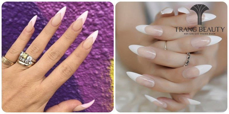 Sơn đầu móng tay trắng tối giản tinh tế