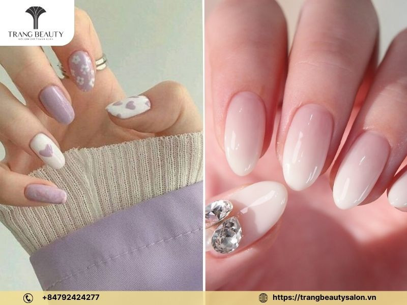 Sơn móng tay đẹp 2024 màu pastel dịu nhẹ