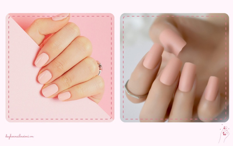 Sơn móng tay đẹp nhẹ nhàng màu hồng baby