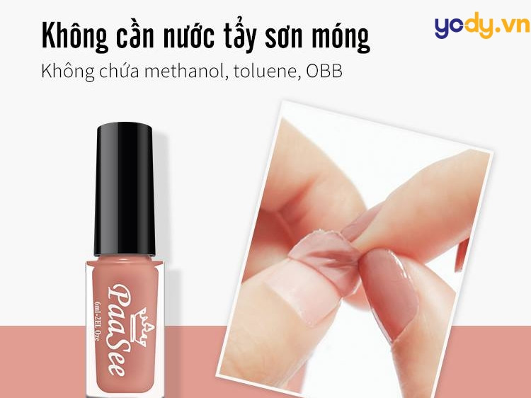 Sơn móng tay lột Paasee nhỏ gọn như thỏi son