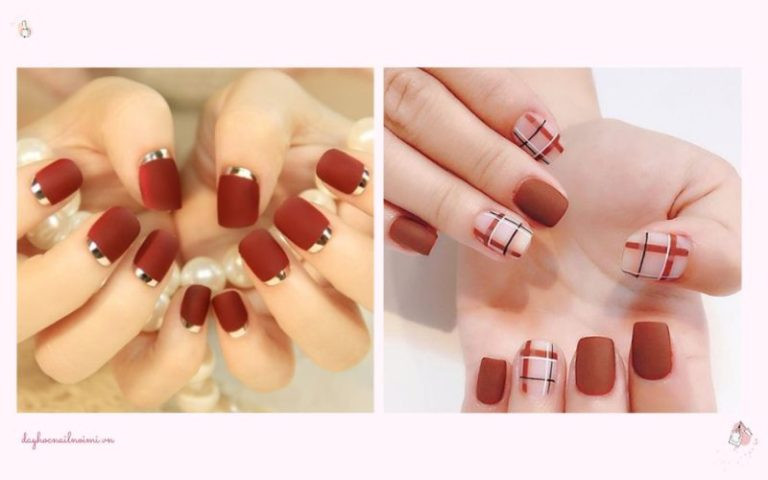 sơn móng tay màu đỏ đô lì đẹp