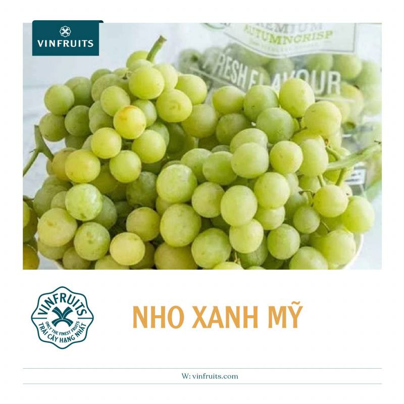 Thiết kế móng tay xanh mát như sắc nho xanh không hạt mùa hè