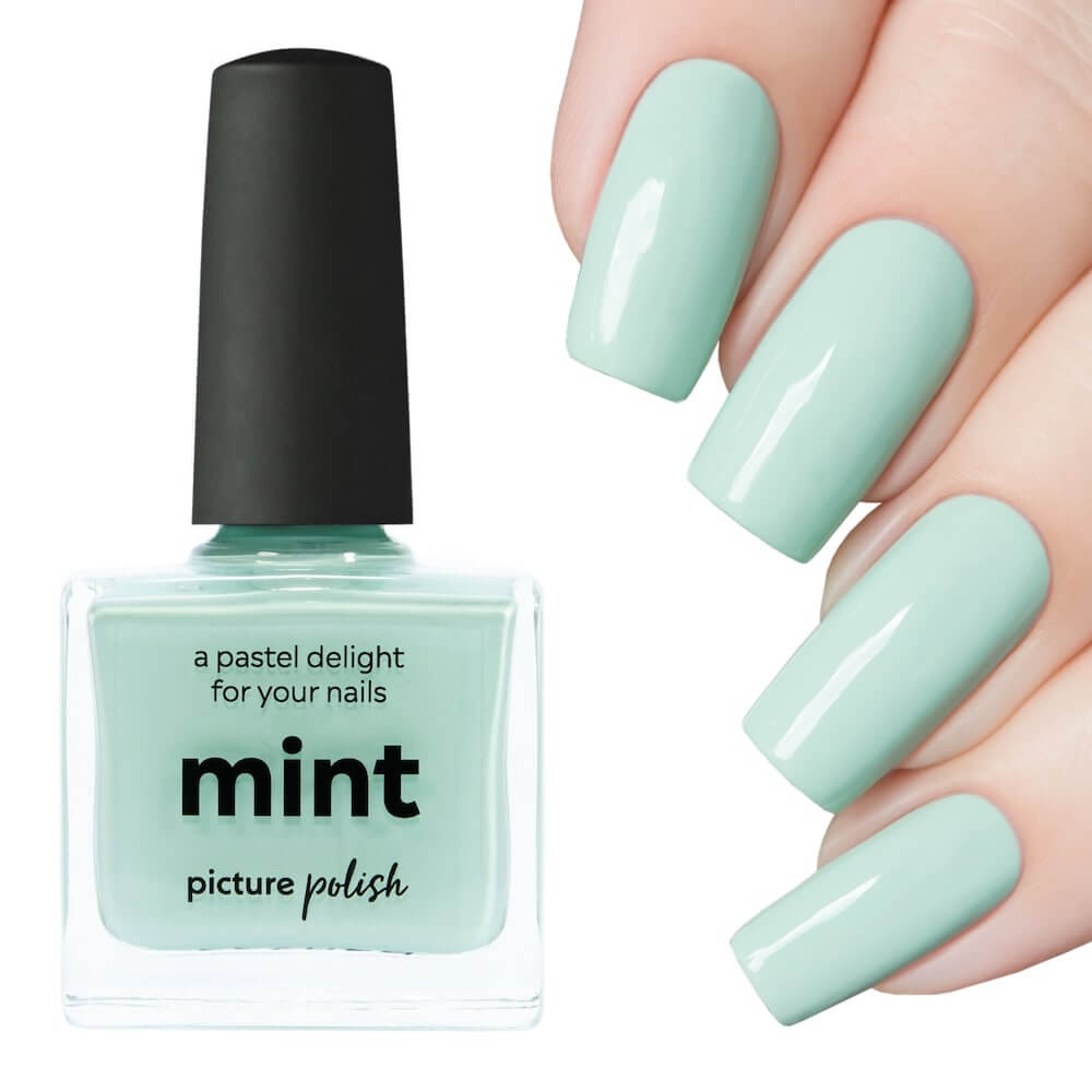 Thiết kế nail xanh bạc hà cá tính cho người da ngăm