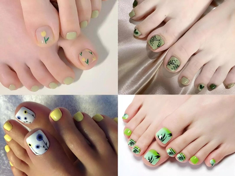 Vẽ móng chân dễ thương với họa tiết trái cây